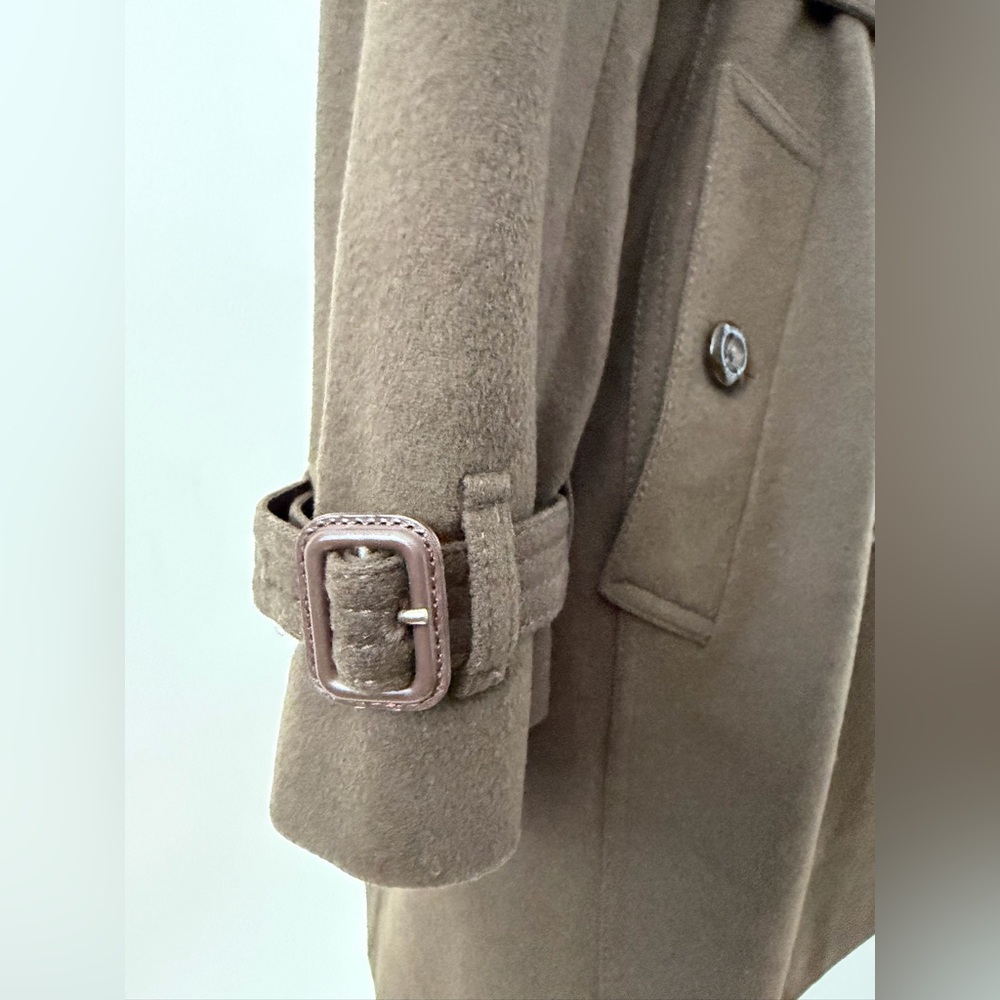 BURBERRY | Brown Wool Cashmere Blend Belted Double Breasted Trench Coat US 6 - Picture 8 of 15